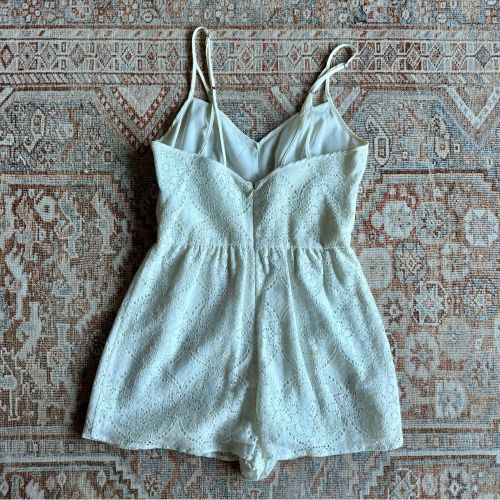 Bcbgeneration White Eyelet Romper. Super Cute! - image 2